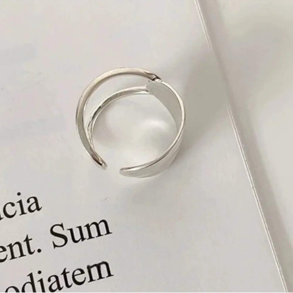 NEW Large 925 Sterling Silver Band‎ Ring, Adjustable